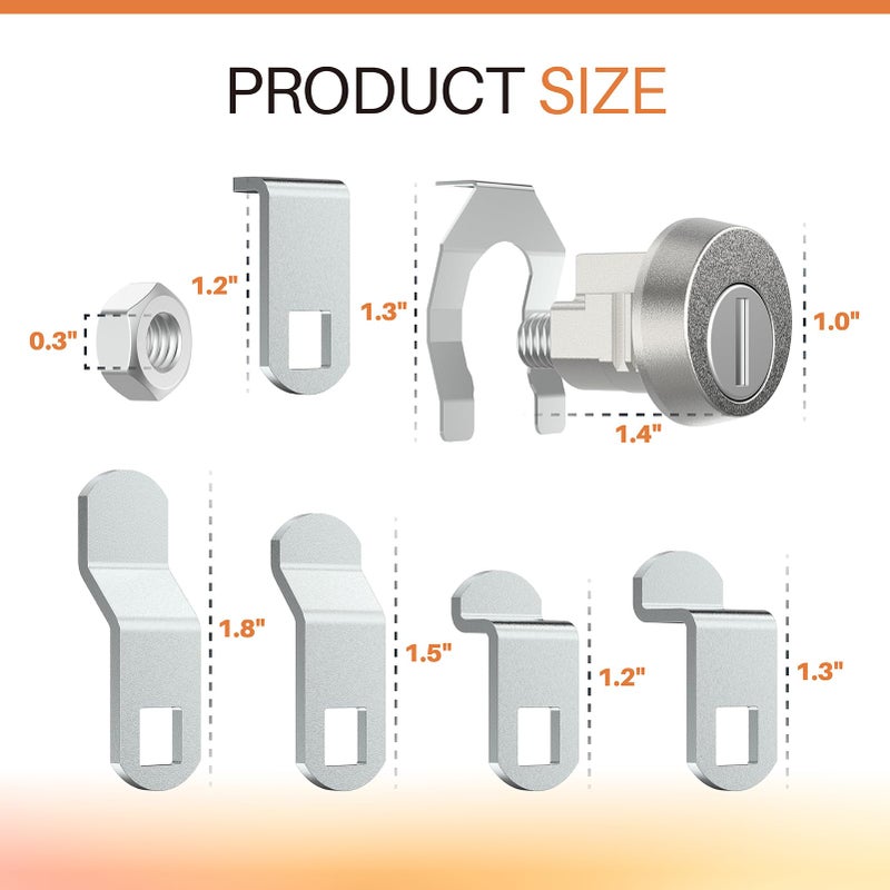 Xinxinlin L-1172C National Mailbox Lock Replacement C9100 - with 3 Keys and 5 Shaped Locking Tabs, Replacement for USPS Mailbox Key Lock - Image 2